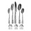 20-Piece Set, Stainless Steel Silverware Cutlery Set for 4, Unique Pattern Design, Includes Dinner Knives 1