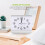 Bedroom Desktop Bed Wake  Clocks Bedroom Beside Student Plastic Silent Sweeping Small Table Clock Alarm Clock-White 6