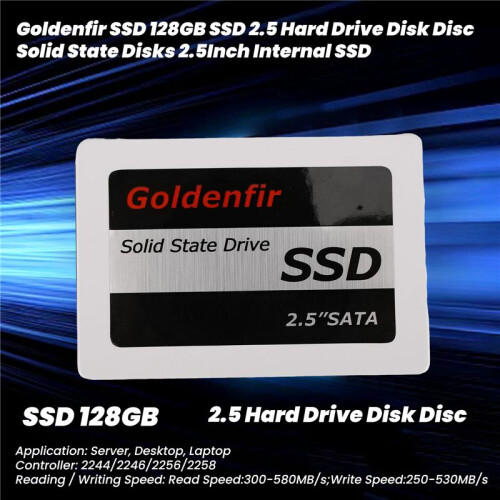 Goldenfir SSD 128GB SSD 2.5 Hard Drive Disk Disc Solid State Disks 2.5Inch Internal SSD