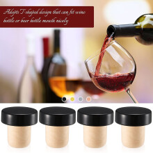 36Pcs T-Shaped Stopper Reusable Wine Cork Bottle Stopper Sealing Plug Bottle Cap for Wine Beer Bottles (Black)