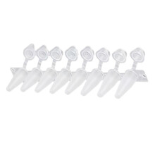PCR-Tubes - 0.2ml PCR-Tubes Thin Wall ,8-Strip PCR-Tubes with Shinged Flat Caps (120 Strips/Box)