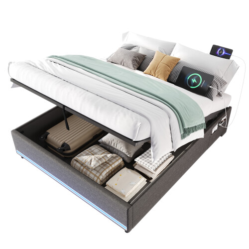 4ft6 Double Hydraulic Storage Bed