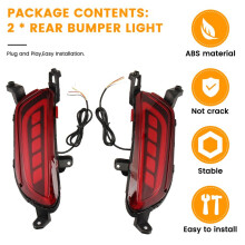 1Set Car LED Rear Fog Lamp Bumper Light Brake Light Turn Signal Light Reflector for CX-3 CX3 2015-2020