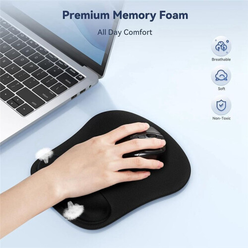 Mouse Pad with Wrist Support, Ergonomic Gaming Mouse Pad Pain Relief, Portable Comfortable Mousepad for Computer Office 2