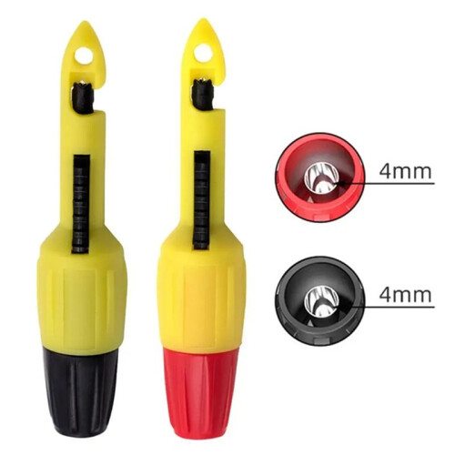 2PCS Insulation Wire Piercing Puncture Probe Test Hook Clip with 4mm Socket Automotive Car Repair 4MM 1