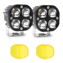 3 Inch LED Work Light with Amber Lens Cover Spotlight Fog Light Driving Lamp for Car Motorcycle ATV UTV Truck Tractor