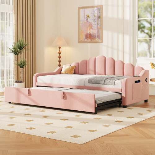 3ft Single Daybed with Pull-out Trundle 1
