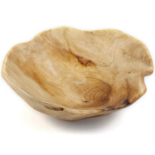Wooden Fruit Salad Serving Bowl Hand-Carved Root Bowls Living Room Real Wood Candy Bowl 20-24cm