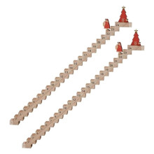 Wood Stairs Climbing Christmas Calendar,Santa'S Staircase Countdown Calendar,Christmas Countdown Decoration(2PC)