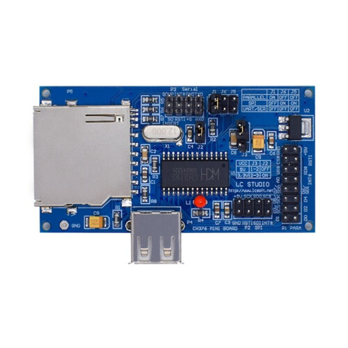 IC USB Development Board Evaluation Board Module CH376 CH376S  Card Crystal Oscillator Serial Port for 2