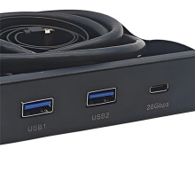 3.5 Inch Desktop Floppy Bay Front Panel with 2 X USB 3.0 Type-A & 20Gbps Type-C Connector for PC Computer Case