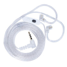 KZ Headphone Cord M2 Dual Mic Silver Plated Cable 3.5MM Upgrade Cable Earphone Cable Headset Wire