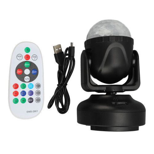 Luce LED a sfera rotante 16-in-1, con 2x AAA, multicolore 1