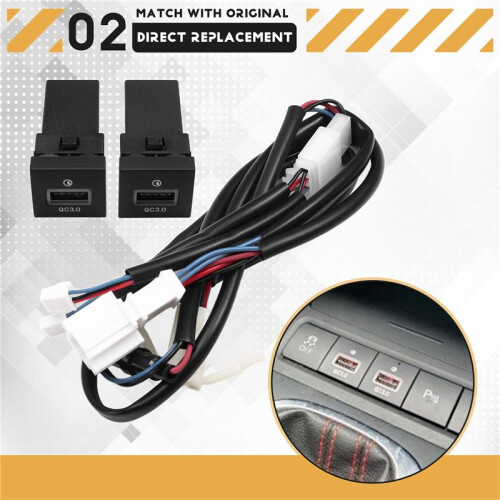 Car Dual QC3.0 Fast Charger Socket 12V/24V USB Charging Socket Power Adapter for   6  5 2006-2012 2