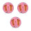 3Pièces Kit Empreinte Main Pied Bébé Rose Facile À Utiliser 4