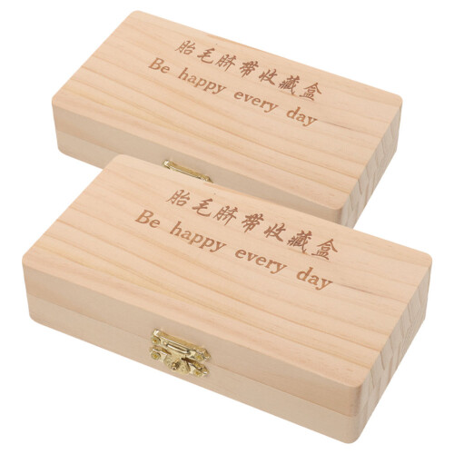 3Pièces Boîtes Souvenirs Bois Clair Pour Dents