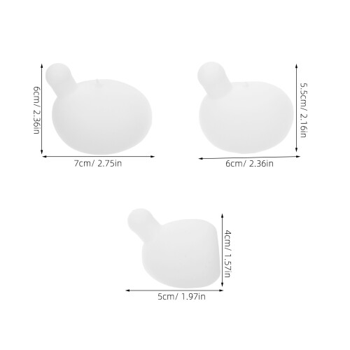 60Pièces Bulles Silicone Blanches Pour Accessoires Jouets DIY 2