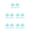 40Pièces Support ABS Transparent Pour 10