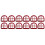 12Pièces Cache Tête Sprinkler Aluminium Rouge 9