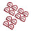 12Pièces Cache Tête Sprinkler Aluminium Rouge 8