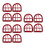 12Pièces Cache Tête Sprinkler Aluminium Rouge 7
