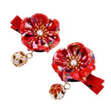 8Pièces Clip Enfant Rouge Décoratif Kimono Accessoire Durable