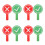 8Pcs Multi Color Double Sided Teacher Answer Paddles Plastic 7