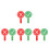 8Pcs Multi Color Double Sided Teacher Answer Paddles Plastic 9