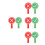 8Pcs Multi Color Double Sided Teacher Answer Paddles Plastic 8