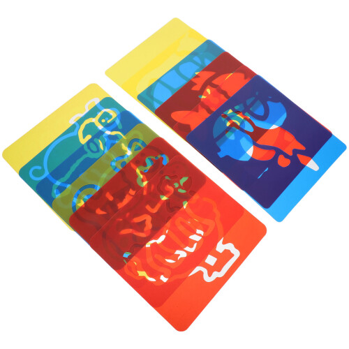 48Pcs Reusable Holiday Art Stencils Plastic Kids Drawing Templates Set 1