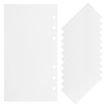A6 6-Ring Losbladig Stickervellen Binder Navulling Wit