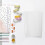 A6 6-Ring Losbladig Stickervellen Binder Navulling Wit 7