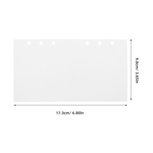 A6 6-Ring Losbladig Stickervellen Binder Navulling Wit 2