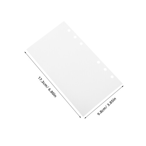 A6 6-Ring Losbladig Stickervellen Binder Navulling Wit 1