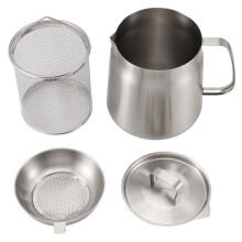 Pote de Filtro de Óleo Multifuncional 2 em 1 Pote de Filtro de Óleo Versátil de Aço Inoxidável para Cozinha 2L