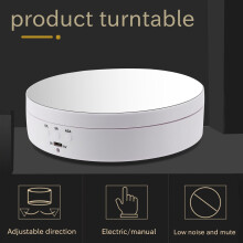 Rundum Drehender 360 Grad Platten Spieler Display StäNder Fotografie ZubehöR Studio Foto Hintergrund StäNder Neu (Weiß)