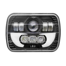 7 Inch Square Daytime Running Light Car Front Headlight DRL High Low Flood Spotlights LED Work Light for