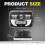 7 Inch Square Daytime Running Light Car Front Headlight DRL High Low  Flood Spotlights LED Work Light for 6