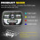 7 Inch Square Daytime Running Light Car Front Headlight DRL High Low  Flood Spotlights LED Work Light for 3