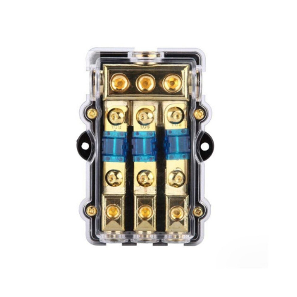 3 Way Anl Fuse Holder 60 Amp Distribution Block 4 Gauge In To 8 Gauge Out For Car Truck Boat Marine Audio Amplifier 6031949366326