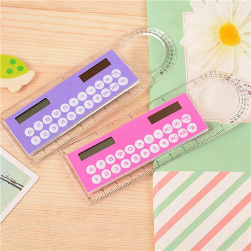 Ruler Multi-Functional Magnifying Glass Ultra-Thin  Ruler Suitable for Students and Stationery Calculator 2