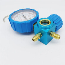 Manifold Gauge - Air Condition Manifold Gauge Manometer Valve 800Psi/55Kg with Visual Mirror for R410A R22