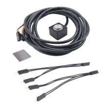 Computer Desktop PC Motherboard External Start Power /Off Button Extension Cable for DIY Button Black & Silver