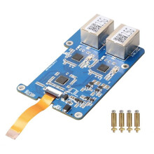 MP2.5GD pour Rasbperry Pi 5 PCIE Vers Dual 2.5G Ethernet HAT RTL8125 Prise en Charge de la Carte D'Extension pour RPi OS et Ubuntu