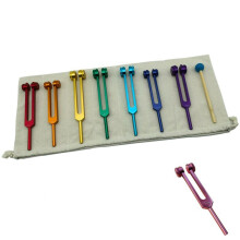 Eight Colored Chakra Tuning Forks Set for Healing, Sound Healing, Maintaining Perfect Harmony of Body, Mind and Spirit