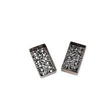 Durchbrochene 12-Loch-Humbucker-Gitarren-Tonabnehmerabdeckung für LP-E-Gitarrenteile, Schwarz 70 X 38 X 16 Mm