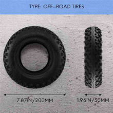 8 Inch Anti-Skid Tire 200x50 Off-Road Tire Inner Tube for Electric Scooter Wear-Resistant Pneumatic Tire