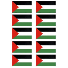 10PCS 3X5 Pies Bandera de Palestina Color Vivo y Encabezado de Lona una Prueba de DecoloracióN y Doble Costura con Ojales de LatóN 3 X 5 Pies