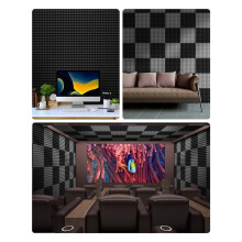 24 Pack Self-Adhesive Sound Proof Foam Panels 2Inch X 12Inch X 12Inch Acoustic Panels, for Home Studio Office