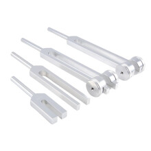 4Pcs Tuning Fork Set(128Hz, 136.1Hz, 528Hz, 4096Hz), for Healing Chakra,Sound Therapy,Reliever Stress,Silver